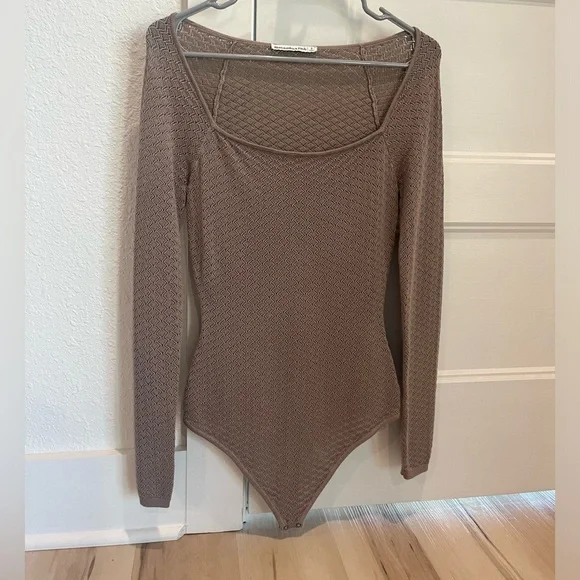 Abercrombie pointelle Square neck bodysuit - Picture 2 of 4